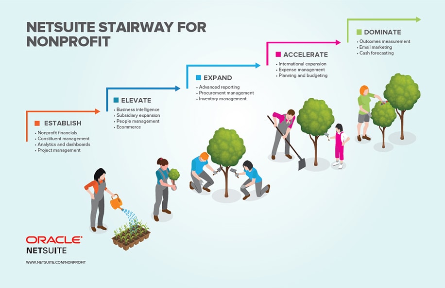 NetSuite Nonprofit Stairway