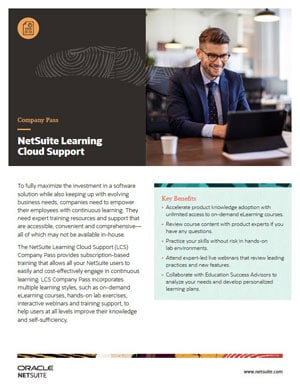 NetSuite Learning Cloud Support Company Pass